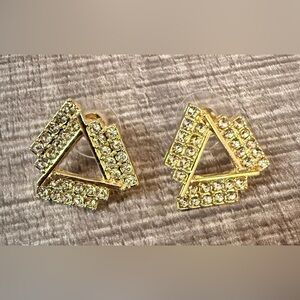 Elegant Gold Crystal Earrings